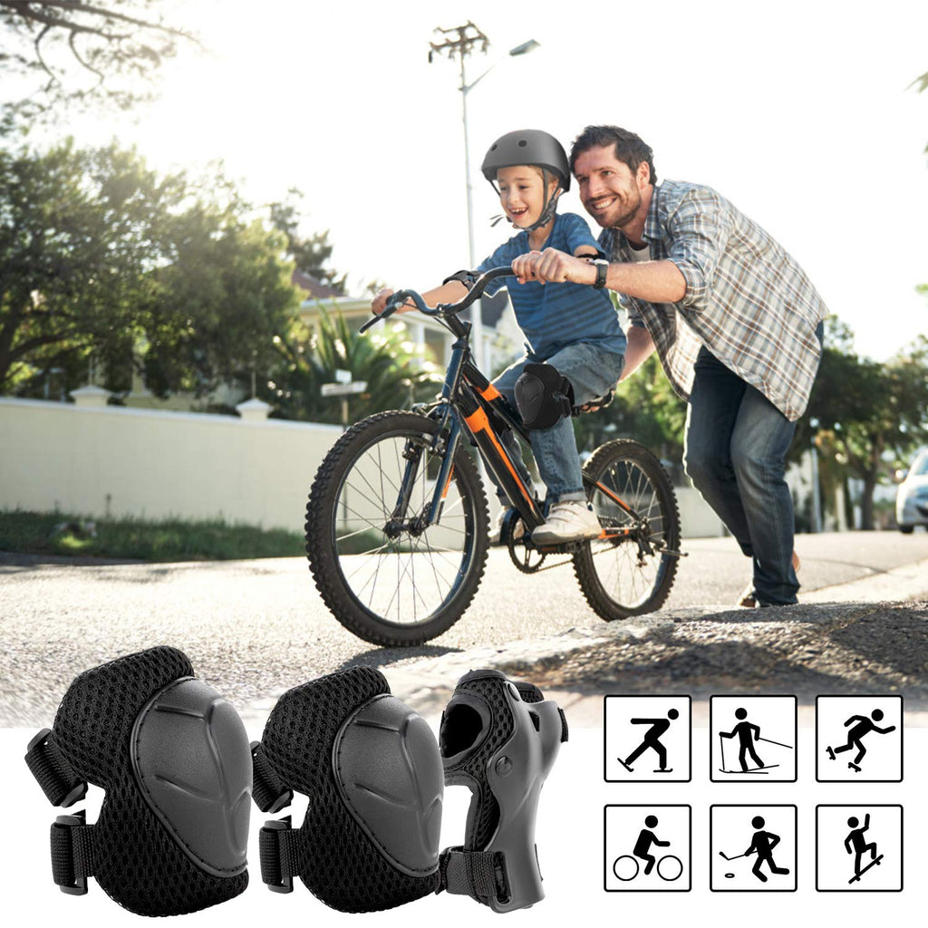 WayEee Kids Bike Helmet Set Skateboard Knee Pads, Helmet Pad Set Protective Gear Set, Adjustable for Girls Kids 3-10 Helmet Elbo