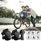 WayEee Kids Bike Helmet Set Skateboard Knee Pads, Helmet Pad Set Protective Gear Set, Adjustable for Girls Kids 3-10 Helmet Elbo