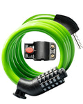 KEYSTP Bike Lock Cable with Combination,High Security 5-Digit Resettable Combination Bicycle Lock Anti-Theft, with Mounting Brac