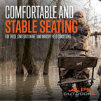 Alps Outdoorz Deluxe Mesh Wetland Seat - Lightweight Hunting Chair With 360 Swivel, Quick-Dry, Rust-Resistant Aluminum Frame, De