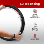 Fincci Pair Of Bike Tires 26 X 1.95 Inch 50-559 Foldable 60 Tpi All Mountain Enduro Tire For Mtb Hybrid Bike Bicycle - 26X1.95 M