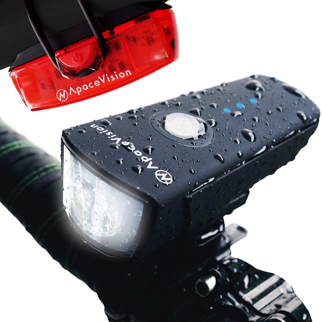 500 Lumens Bike Light Set Usb Rechargeable - Powerful Bicycle Headlight & Led Tail Light Combo - Super Bright Ipx5 Waterproof Mt