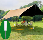 Tent Poles Holders,Sturdy Pole Anchor With Spike For Sunshade, Flag,Perfect For Camping Fly Tarps Rods,Trekking Poles (Set A)