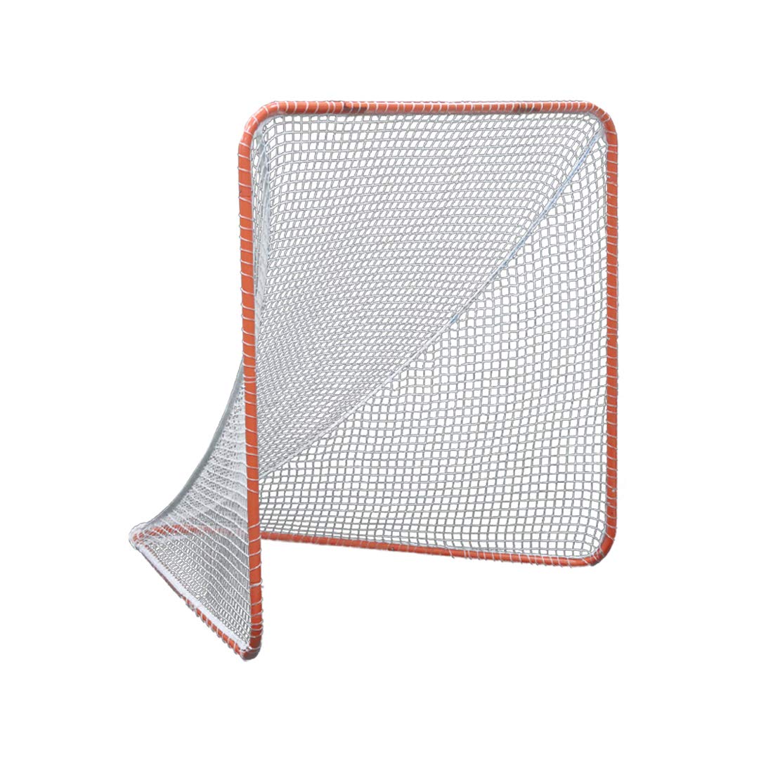 Gladiator Lacrosse Official Lacrosse Goal with a 6mm Net, Orange, 100% Steel Frame, 6 x 6-Foot, Standard, 72 x 72