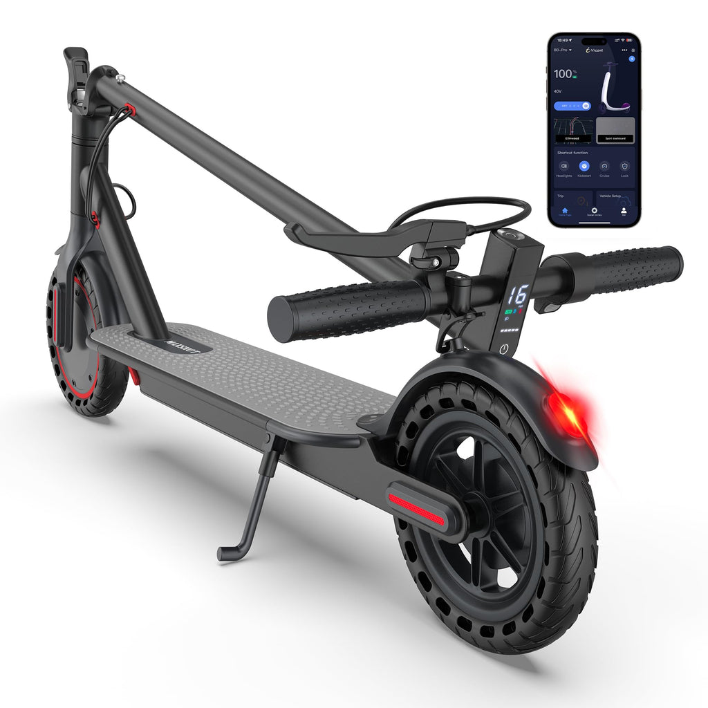 Electric Scooter, 8.5 /10 /14 Tire, 16/19/22 Mph Top Speed, 12/22/27/28/49 Miles Long Range, Folding Escooter for Adults and Tee