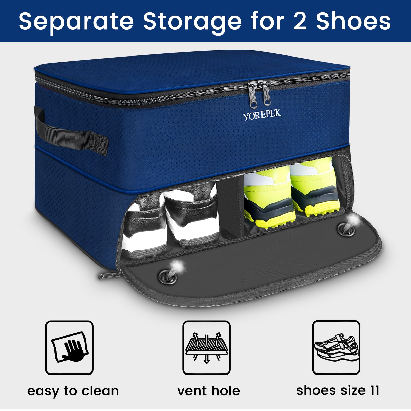 Yorepek 2 Layer Golf Supplies, Golf Trunk Organizer, Sturdy Golf Trunk Storage Storing All You Golf Gear In One, Golf Gear Locke