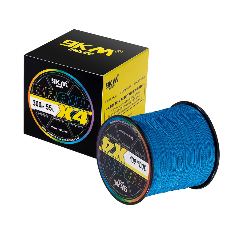 9Km Dwlife Braided Fishing Line 8Lb-100Lb Dyneema Fishing Line, Zero Stretch & Anti-Bite Coating For Freshwater/Saltwater Fishin