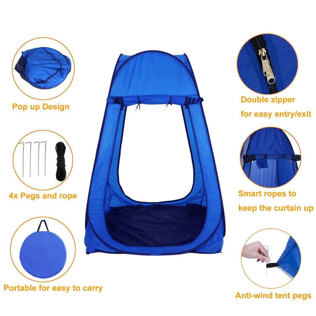 Sports Shelter Weather Tent Single Person Portable Pop Up Tent Pods Outdoor Rainproof & Windproof Double Doors For Watching Spor