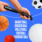 Sportbit Ball Pump With 5 Needles - Push & Pull Inflating System - Great For All Sports Balls - Volleyball Pump, Basketball Infl