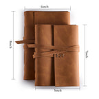 Maybell Leather Journal For Writing 5X 7, Genuine Leather Bound Journal For Men Women, 200 Lined Pages Leather Notebook For Trav