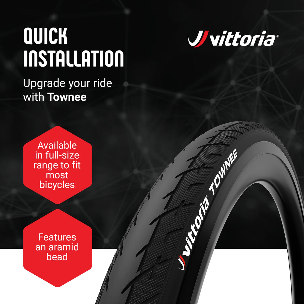 Vittoria Townee Road Bike Tire - Hybrid Bicycle Tires For Casual Riding Commuting & Courier Work - Folding 16 Inch Bike Tire