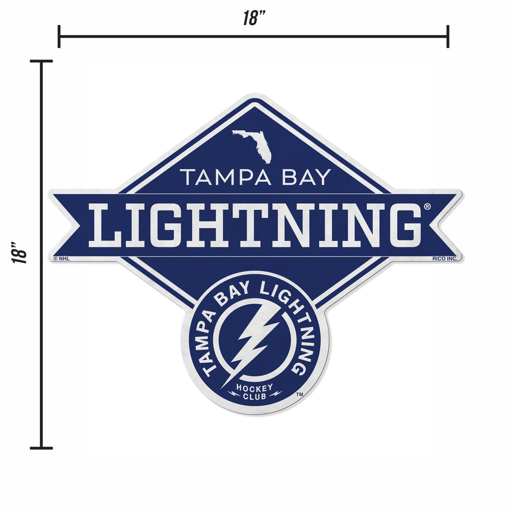 Rico Industries Nhl Tampa Bay Lightning Diamond Shape Cut Pennant - Home And Living Room D  Cor - Soft Felt Ez To Hang