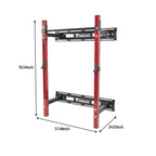 Signature Fitness 3    x 3    Wall Mounted Fold-in Power Cage Squat Rack with Adjustable Pull Up Bar and J Hooks - Space-Saving