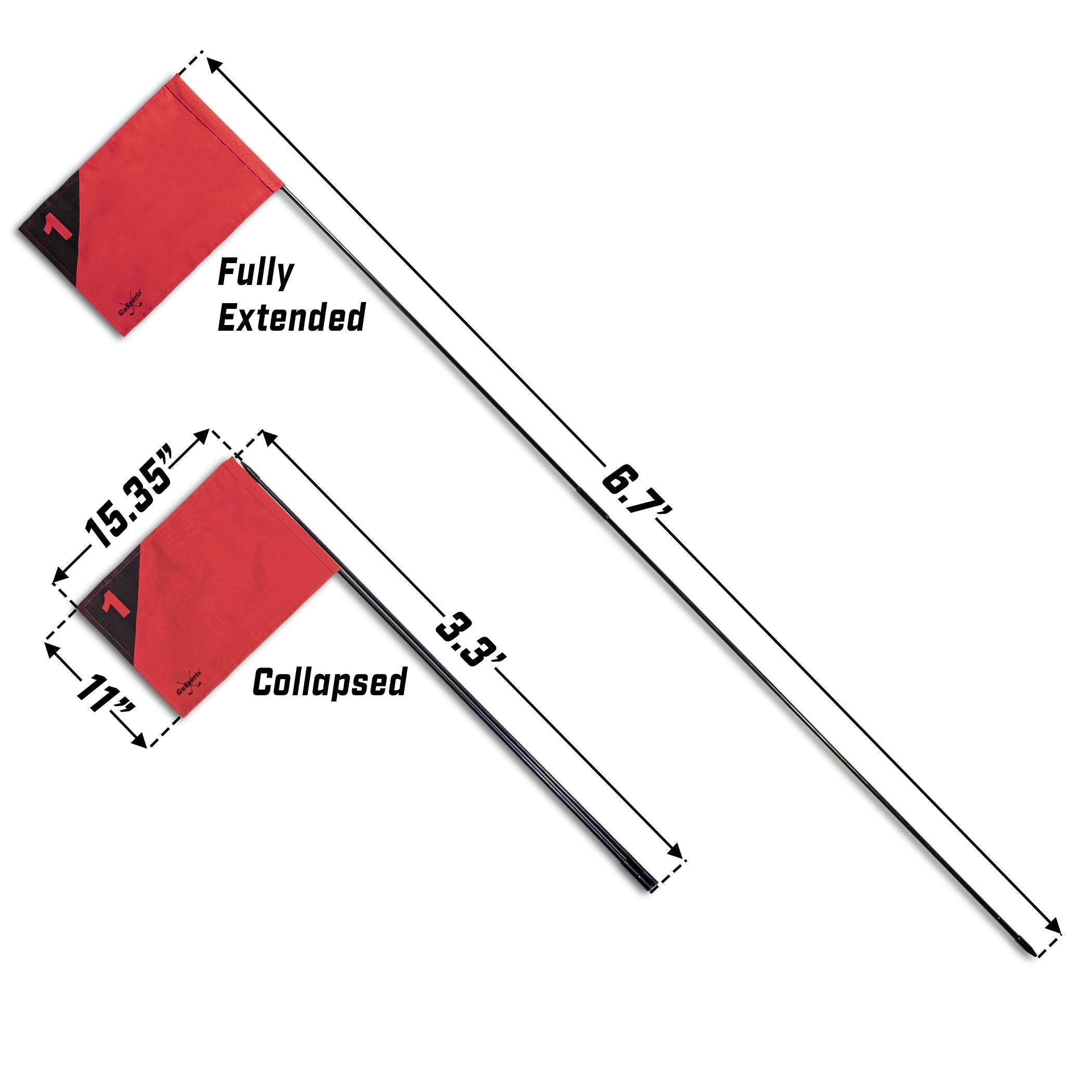 Gosports Golf Flags 3 Pack Great For Practice And Backyard Family Golf Games