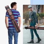 Gse 2X2 Deluxe Hard Billiard Pool Cue Stick Carrying Case, Billiard Cue Case, Billiards Accessories (Oval - Brown)