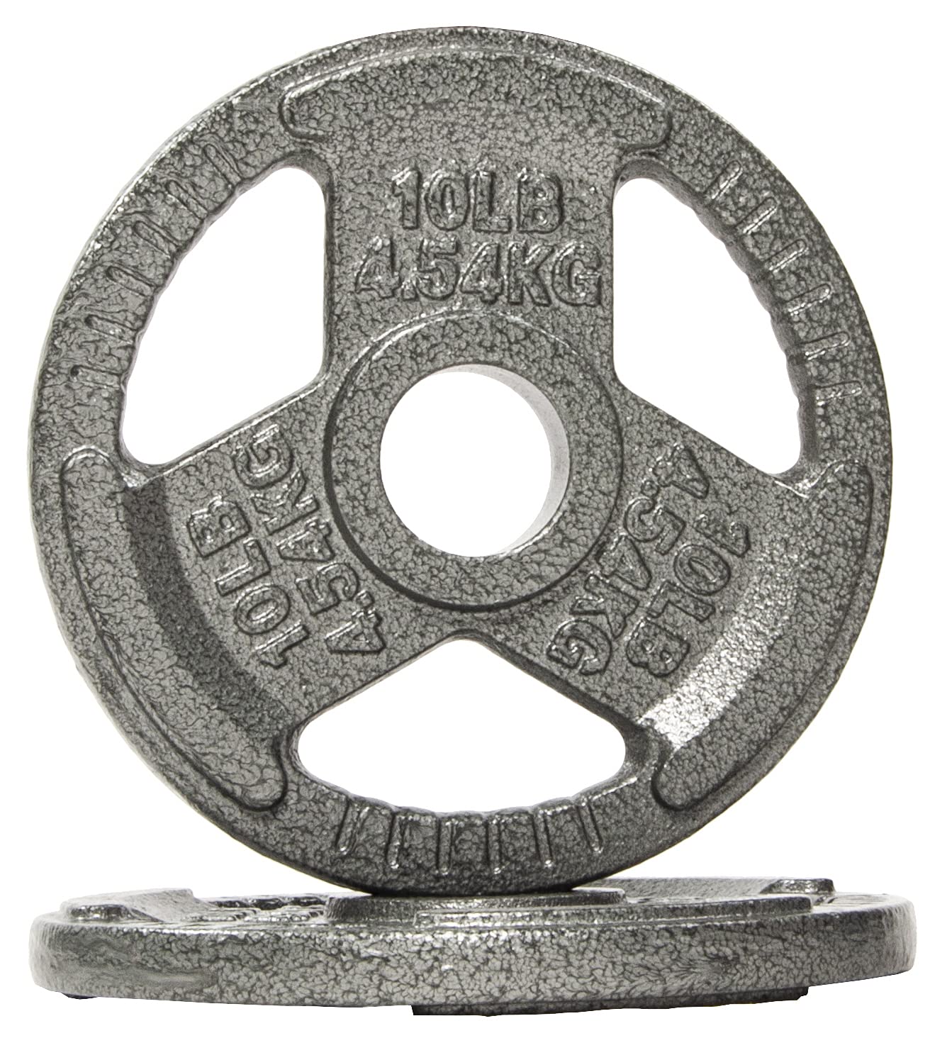 Fitvids Cast Iron Plate Weight Plate For Strength Training And Weightlifting, 2-Inch Center, 10Lb (Set Of 2)