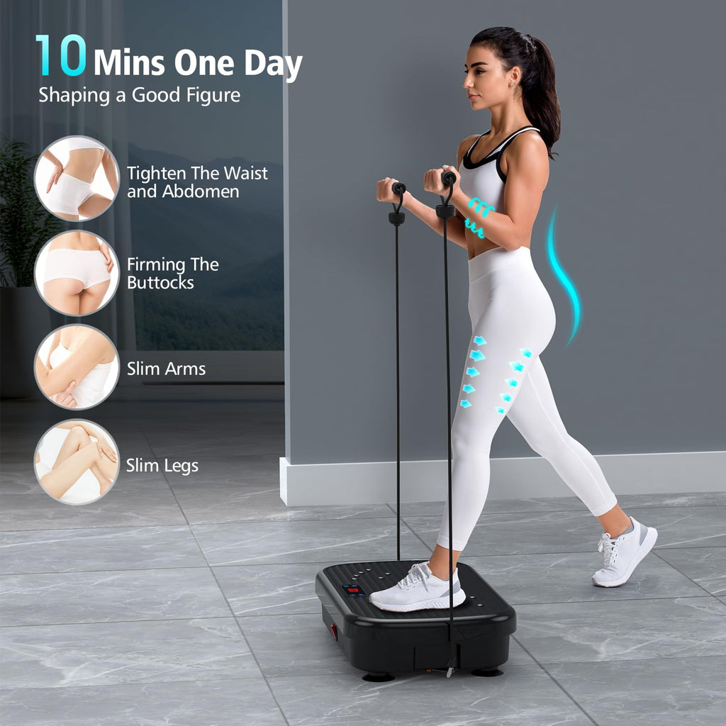Pureroyi Vibration Plate Exercise Machine, Vibration Plate For Lymphatic Drainage Whole Body Vibration Platform Machines Helps W