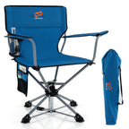 Goplus Swivel Camping Chair, Portable Lawn Chair For Adults W/Cup Holder & Carrying Bag, Folding 360-Degree Free Rotation Chair