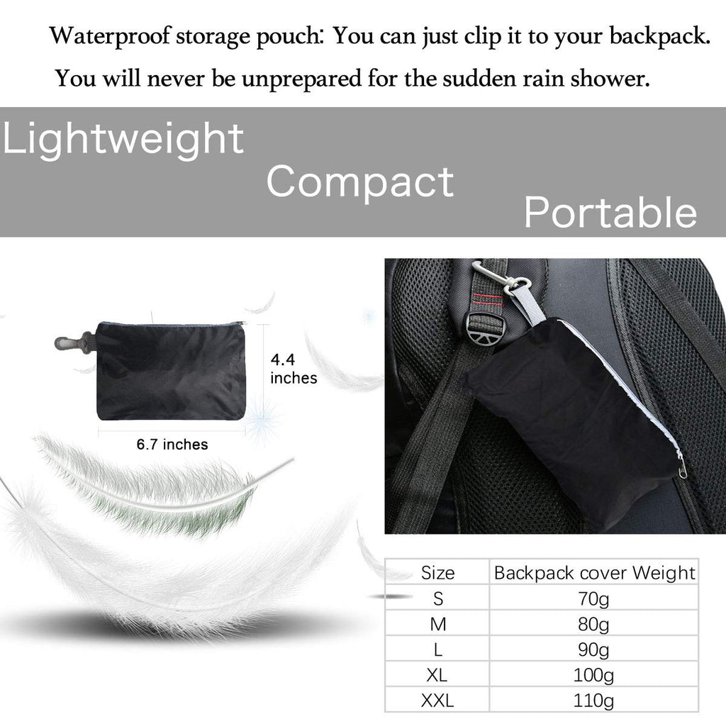 Frelaxy Waterproof Backpack Rain Cover, 8000Mm Waterproof Level, Upgraded Ultra-Strong Multilayer Structure, Antislip Cross Buck