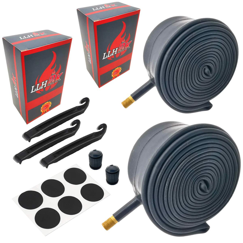 26 X 2.125 Bicycle Tube 26 X 2.125/1.95/1.75-2 Pack With W/Bike Tire Levers & Repair Patches. The Llh2K Bicycle Tube 26 X 2.125 