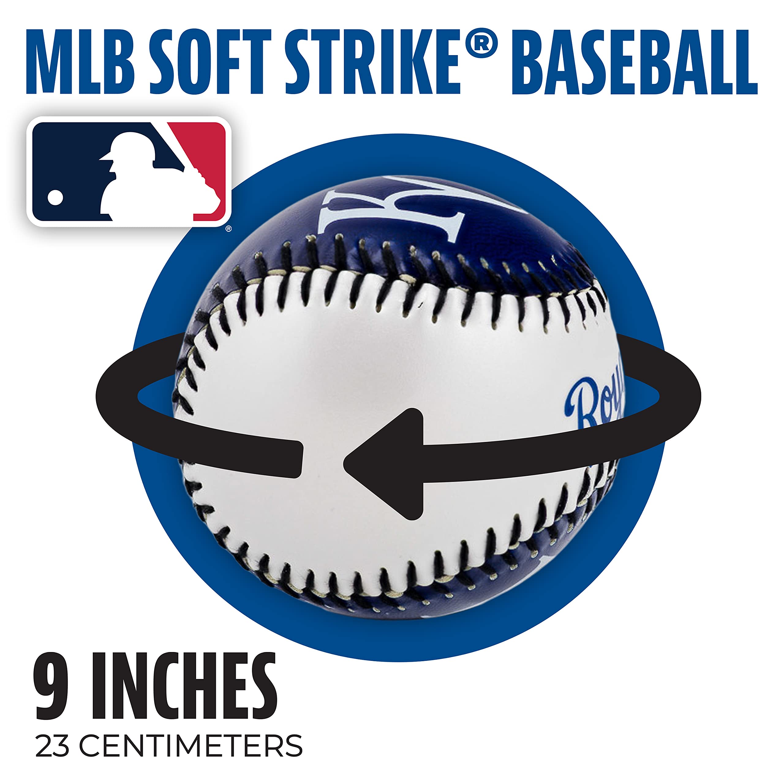 Franklin Sports Mlb Kansas City Royals Team Baseball - Mlb Team Logo Soft Baseballs - Toy Baseball For Kids - Great Decoration F