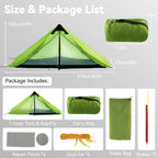 Fbsport Ultralight Tent 3-Season Backpacking Tent 1 Person Camping Tent, Outdoor Lightweight Lanshan Camping Tent Shelter For Ca