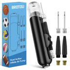 Brotou Ball Pump & Bike Pump, Inflate Air Pump With 3 Needles, 2 Nozzles And 2 Bike Tire Valve Adapter Hand Pump Kit For Soccer