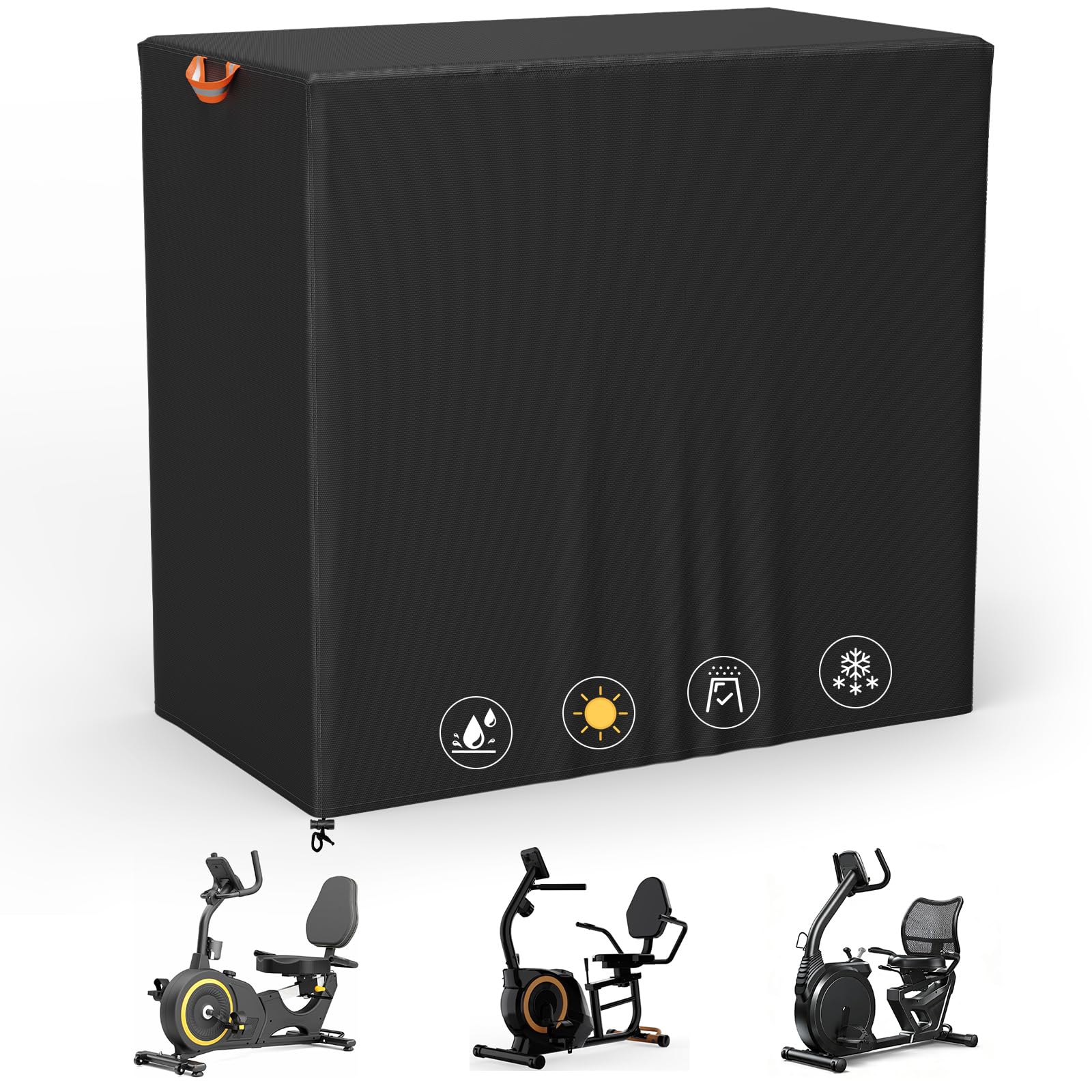 COSHNIBI Recumbent Exercise Bike Cover, Waterproof & Dustproof Cover for Recumbent Cross Trainer Stepper, Elliptical Exercise Ma
