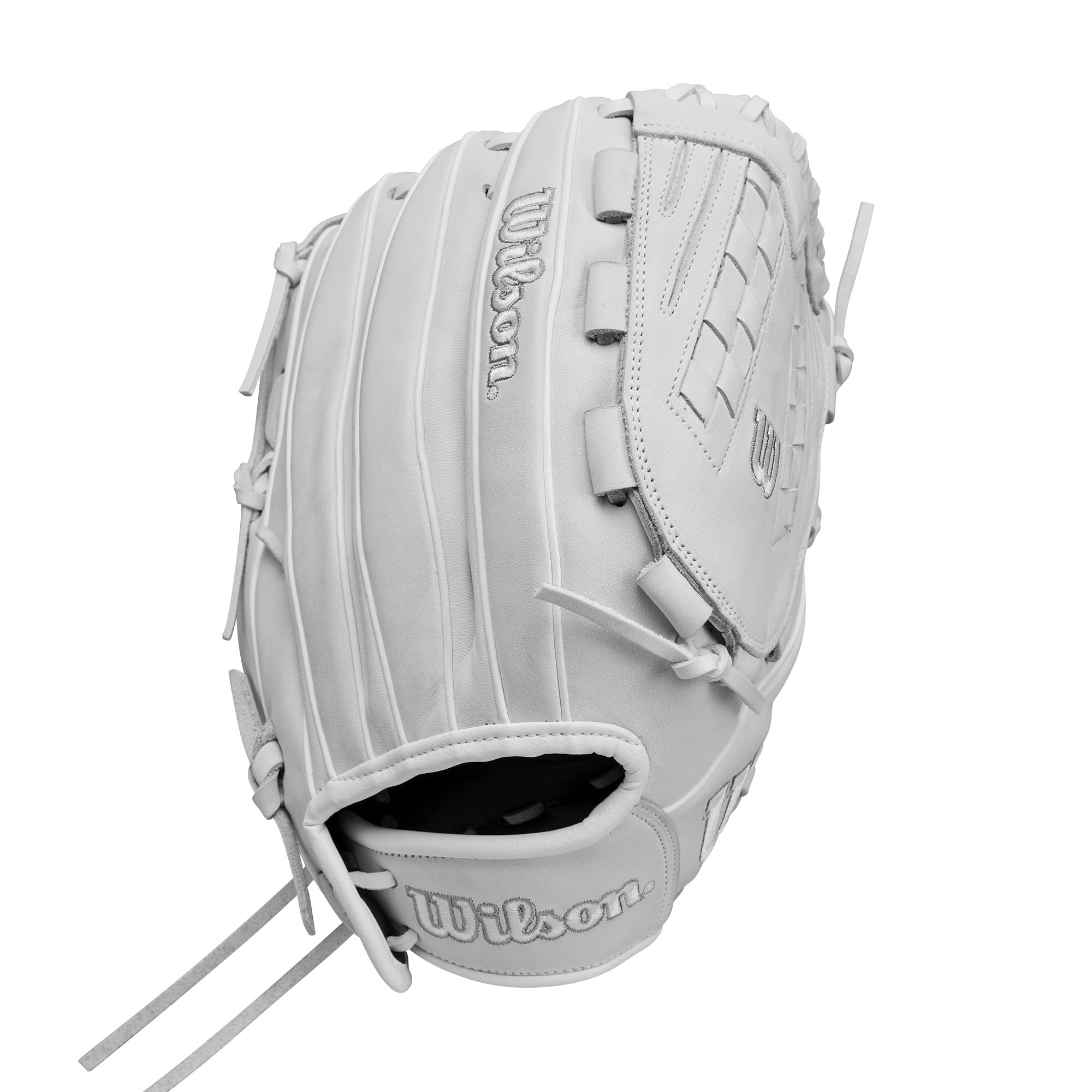 Wilson Fall 2024 A1000 V125 12.5    Outfield Fastpitch Softball Glove - White/Grey, Left Hand Throw