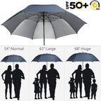 G4Free 68Inch Uv Protection Oversize Windproof Automatic Open Golf Umbrella Double Canopy Vented Waterproof Large Sun Stick Umbr