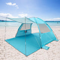 Dlucky Beach Tent For 2/3-4/5 Person,Anti-Uv Portable Sun Shade Shelterupf 50+,Both Sides Extendable Floor,Extendable Awning,Wit