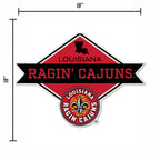 Rico Industries Ncaa Louisiana-Lafayette Ragin Cajuns Diamond Shape Cut Pennant - Home And Living Room D  Cor - Soft Felt Ez To