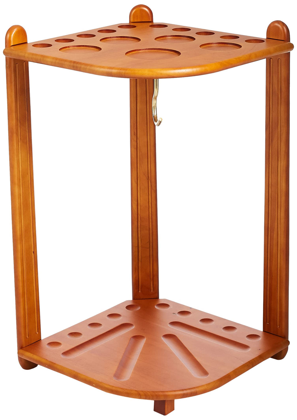 Viper By Gld Products Hardwood Corner Floor Billiard/Pool Cue Rack, Holds 10 Cues, Oak Finish, 26.25'' L X 15.50'' W X 15.50'' H