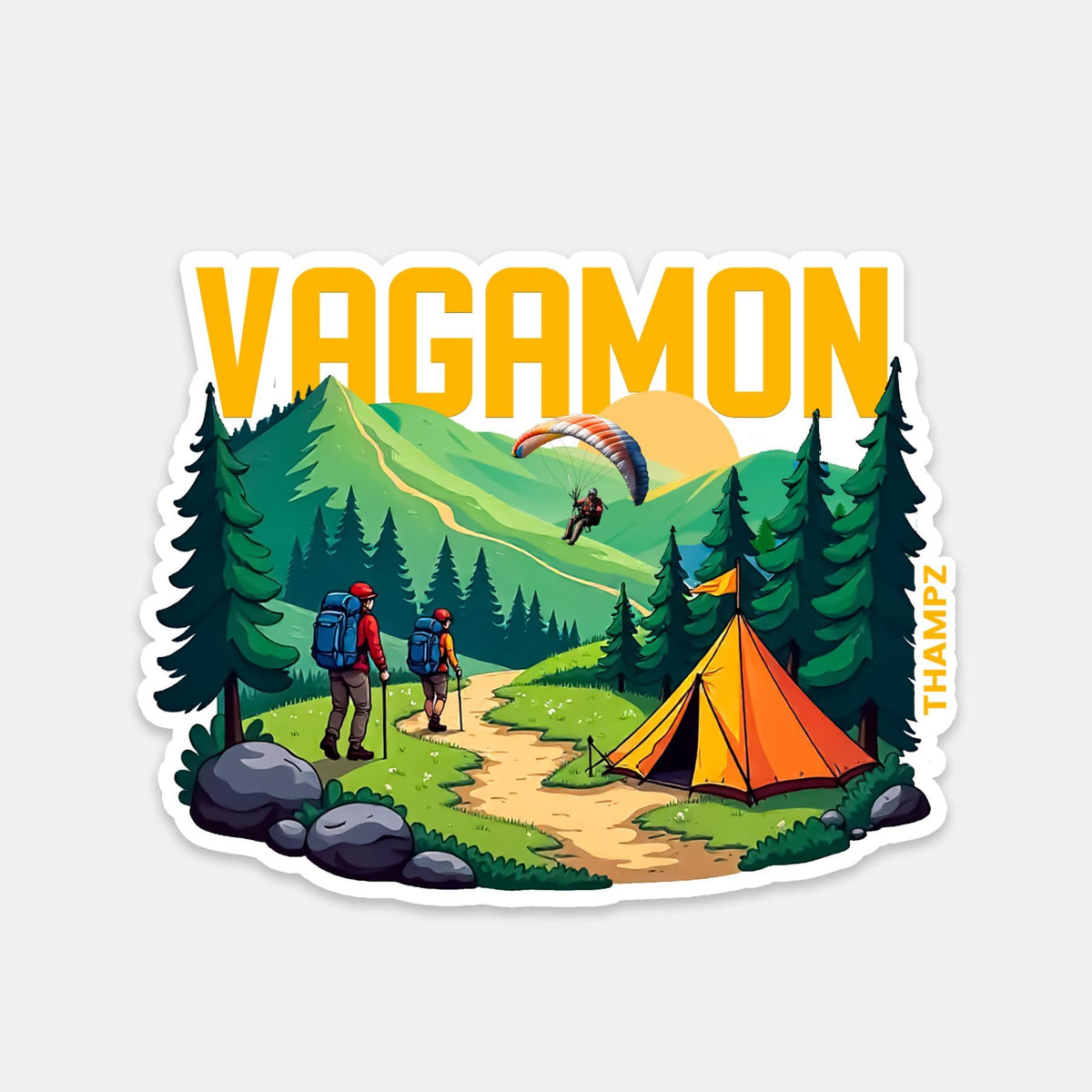 THAMPZ Vagamon 3D Embossed Flexible Fridge Magnet 0.5mm Decorative with Strong Hold | Refrigerator Magnet for Notes, Photos & K
