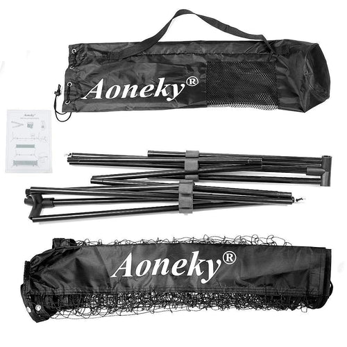 Aoneky Mini Portable Tennis Net For Driveway - Kids Soccer Tennis Net For Backyard Or Beach - Family Pickleball Tennis Game Toy