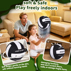 Noetifex Soft Volleyball-Super Soft Fabric Light Volleyball for Indoor Practice Safe and Quiet Kids Youth Beginners House Yard T