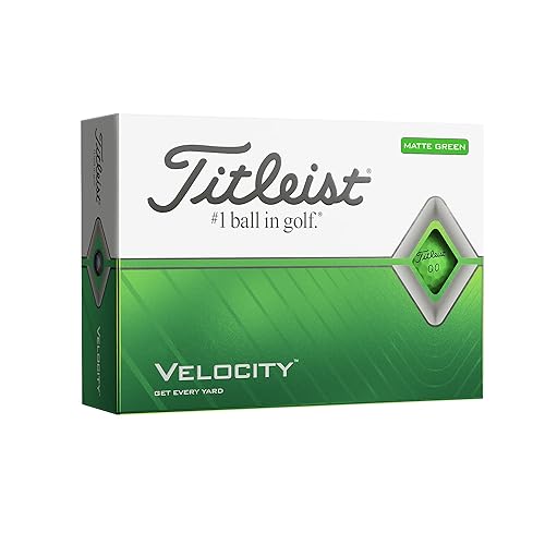 Titleist Velocity Golf Balls, Matte Green, (One Dozen) (T8425S-M)