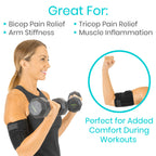 Vive Bicep Brace Compression Sleeve For Tendonitis - Upper Arm Tricep  Bicep Support Brace For Pain Relief - Comfortable, Lightw