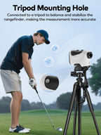 Moesapu Range Finder Golf With Slope, 1200Yd Laser Range Finder With Tripod Mount Hole, 7X Magnification Flag Lock Locking Vibra