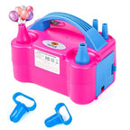 Nulink Electric Portable Dual Nozzle Balloon Blower Pump Inflation For Decoration, Party [110V~120V, 600W, Rose Red]