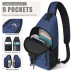 Pritent Crossbody Bags for Women Men Trendy Sling Bag Bakpack Casual Chest Bag with Convertible Shoulder Strap Travel Cross Body