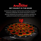 Arachnid CricketPro 450 Electronic Dartboard - 15.5    Regulation Size - 31 Games & 178 Variations - Multi-Color LED Display - A
