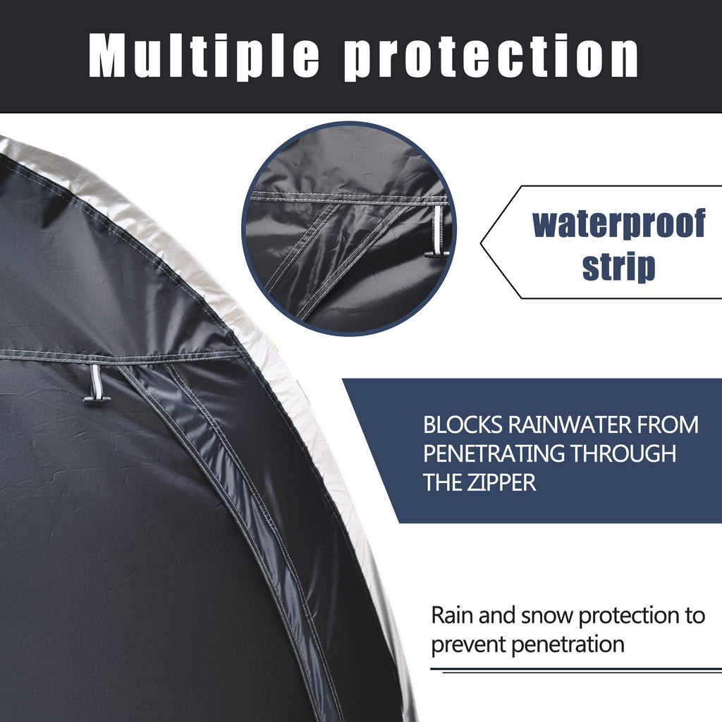 Maizoa Outdoor Bike Covers Storage Shed Tent,210D Oxford Thick Waterproof Fabric,Outdoor Aluminum Alloy Bracket Bicycle Storage