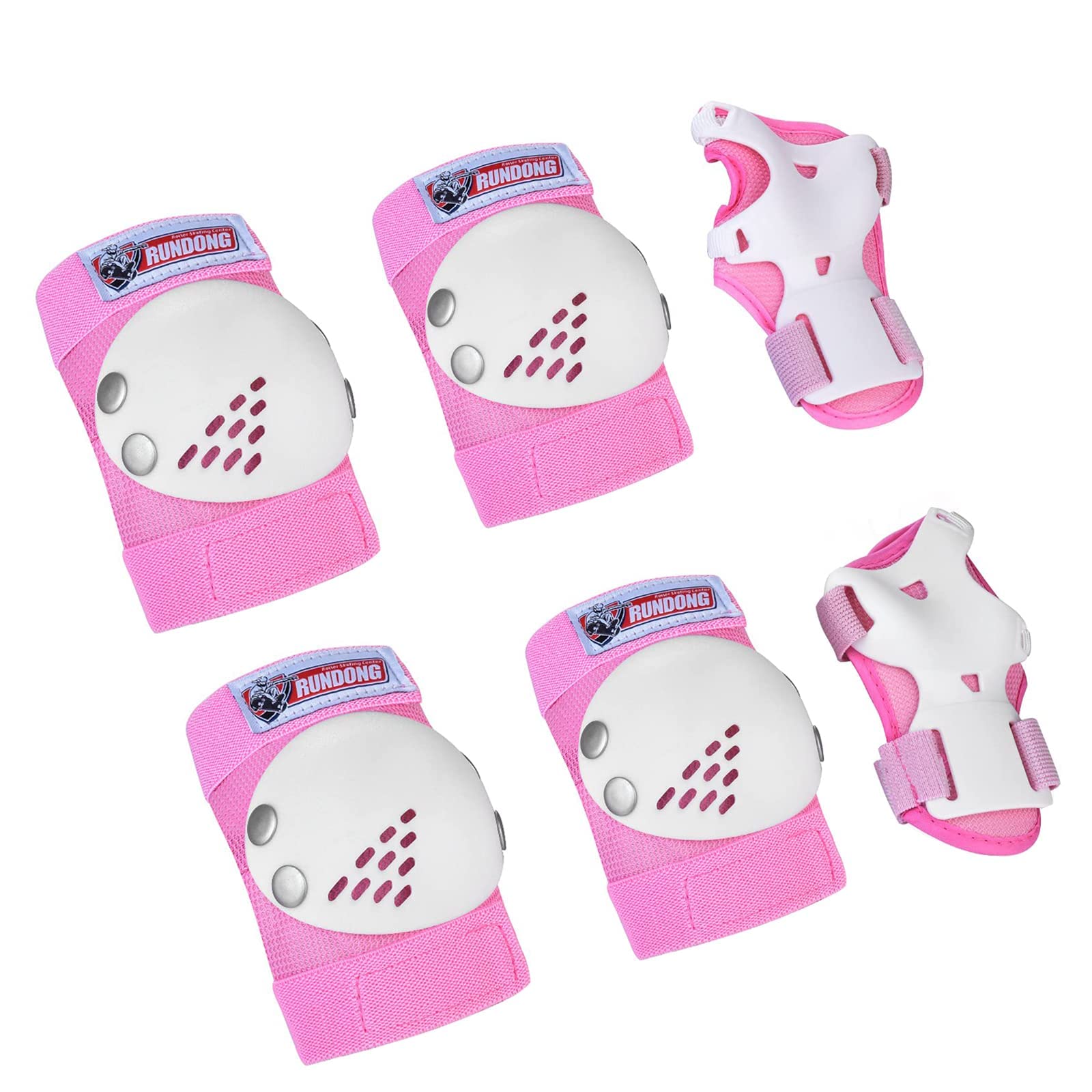 Sohour Home Knee Pads Kids Elbow Pads Wrist Guards Set Child Protective Gear Set, For 3-15 Years Child Roller Skates, Cycling, B