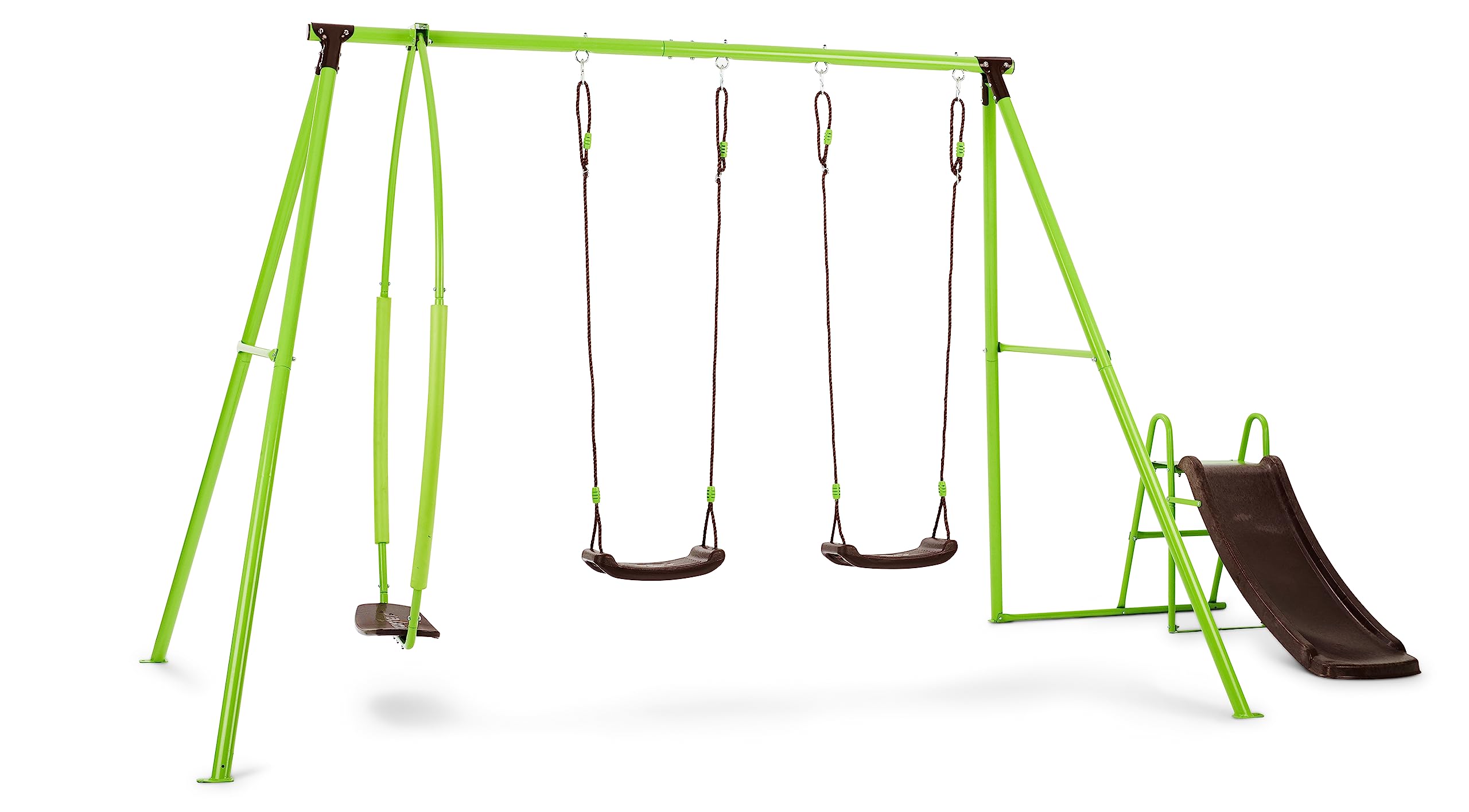 Swurfer Swing Sets for Backyard, Swingset Outdoor for Kids - Playground Sets for Backyard, Heavy Duty Steel Frame, Playset with 
