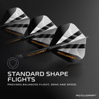 Accudart Soft Tip Dart Set 2.0 - Stainless Steel Finish Barrel - Radial Grooves - Polycarbonate Shafts - Standard Shape Flights