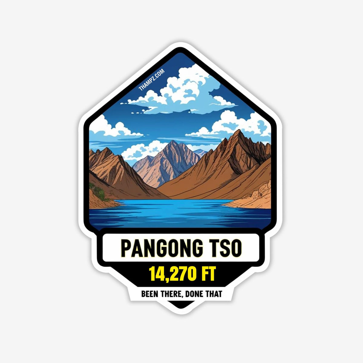 THAMPZ Pangong Tso  3D Embossed Flexible Fridge Magnet 0.5mm Decorative with Strong Hold | Refrigerator Magnet for Notes, Photo