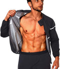 Ningmi Sauna Suit For Men Sweat  Long Sleeve Shirt Jacket Mens Workout Body Shaper Zipper Exercise Tank Top Slimming Fitness Tr