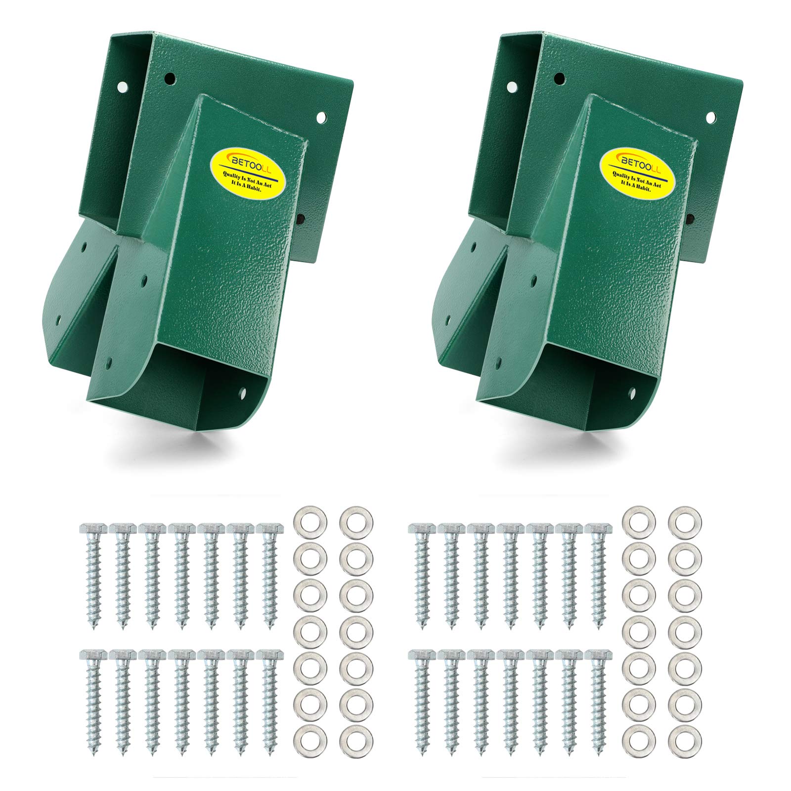 Betooll A-Frame 2 Brackets Swing Set Bracket With Mounting Hardware (Green)