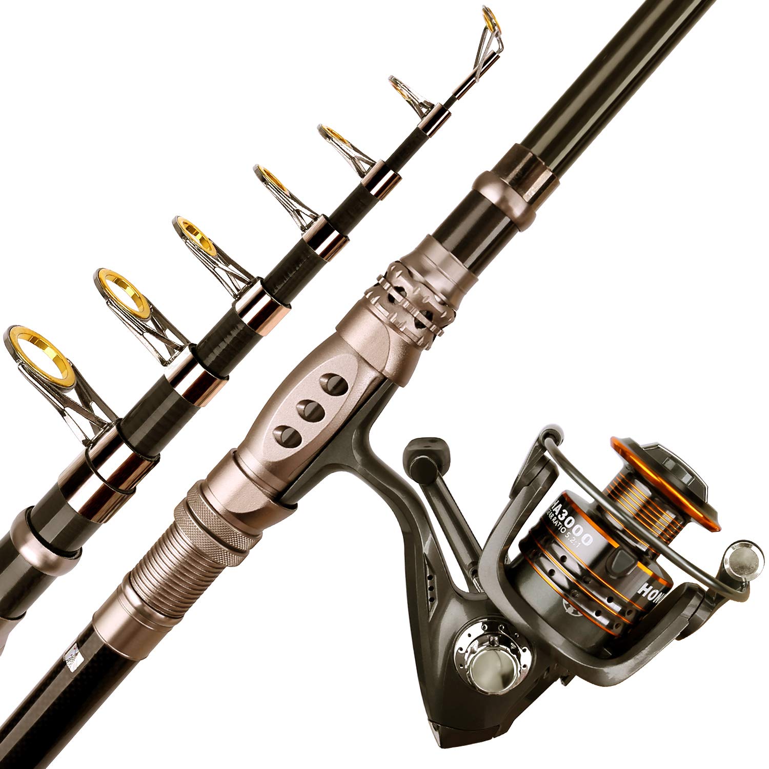 Plusinno Spin Spinning Rod And Reel Combos Carbon Telescopic Fishing Rod With Reel Combo Sea Saltwater Freshwater Kit Fishing Ro